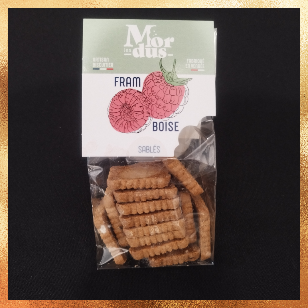 Biscuits Sucrés Framboise - Sachet 125 gr